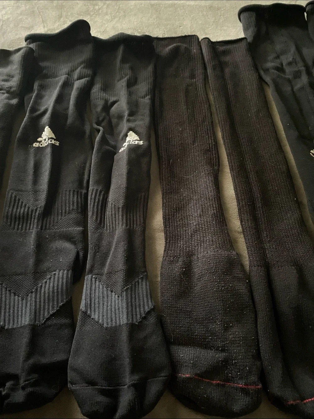 Bundle of 4 Black Athletic Soccer Socks